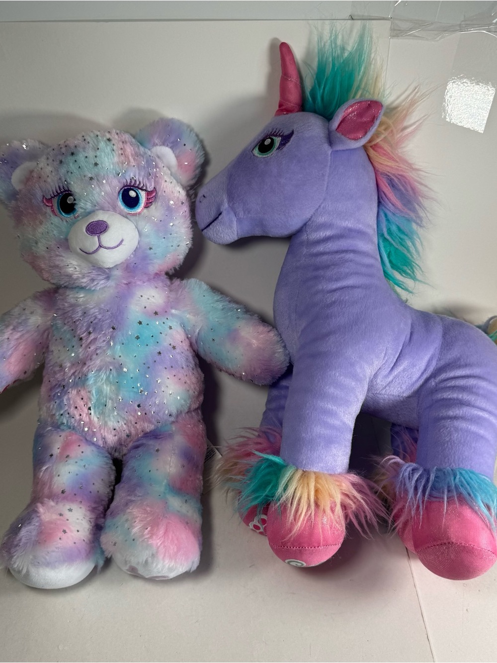Build A Bear Plush Fairy Friends Purple Unicorn Starry Bear Pastel Wings *Read